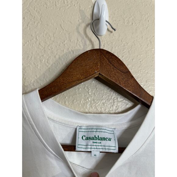 Casablanca White Playful Stripes T-Shirt Mens XL - Picture 6 of 9